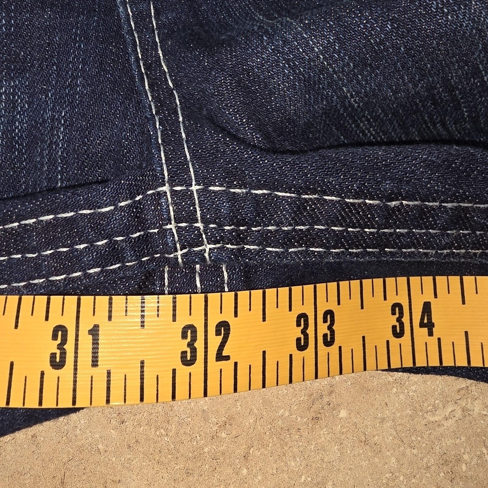 True Religion Jeans Womens 28 Blue Becky Low Rise Bootcut Flap Pockets Made USA - Picture 12 of 16